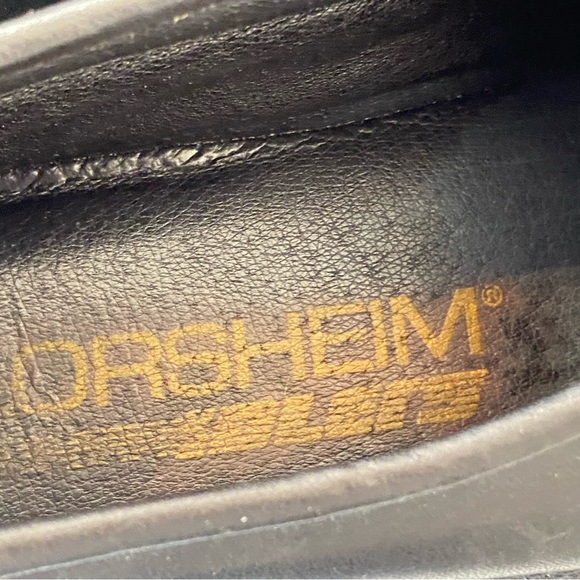 Florsheim Idlers Black Soft Leather Slip-On Lace-Up Loafers Men's sized 10B - Picture 9 of 14